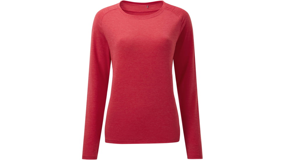 Mountain Equipment Font Long Sleeve Sweater -Womens, Capsicum Red, 12, ME-005374-Me-01559-12