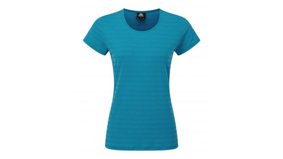 Mountain Equipment Groundup Tee, Digital Blue Stripe, Medium 4-444-M-DEMO