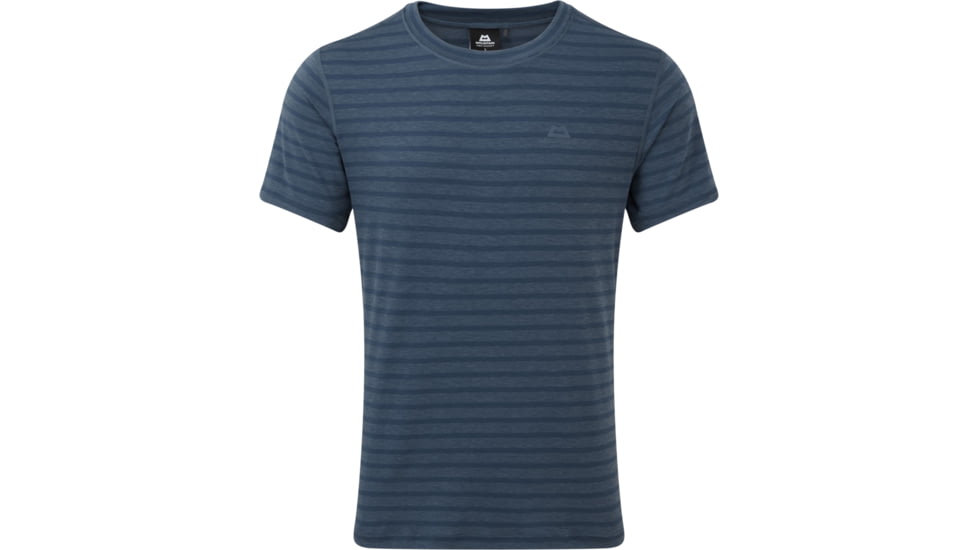 Mountain Equipment Groundup Tee - Mens, Denim Blue Stripe, Extra Large, ME1945