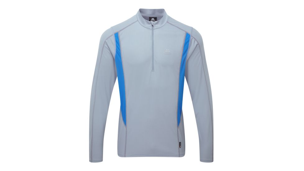 Mountain Equipment Ignis LS Zip Tee - Mens, Nimbus/Light Ocean, Large ME-003279-01432-L-DEMO