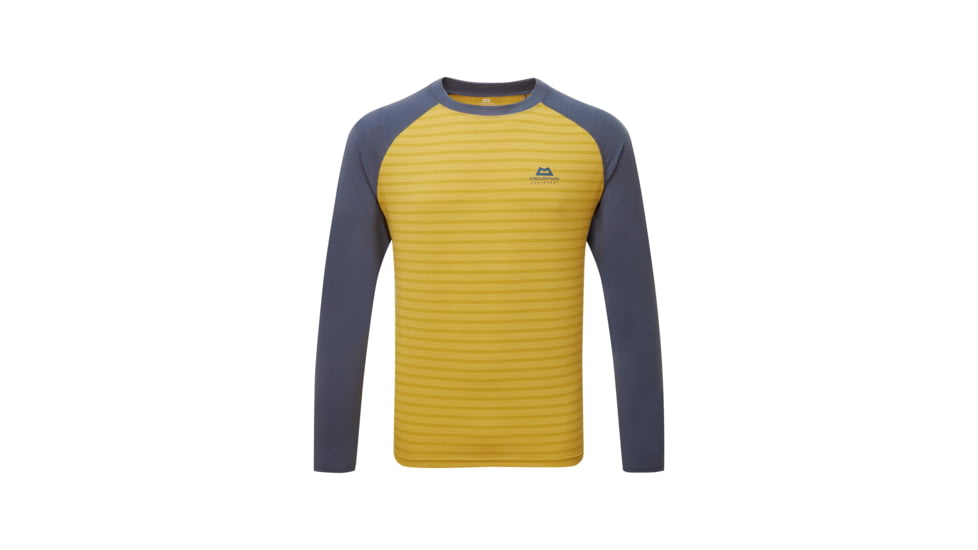 Mountain Equipment Redline LS Tee - Men's, Acid Stripe/Denim, Small, 01652 Acidstripe/DenimS