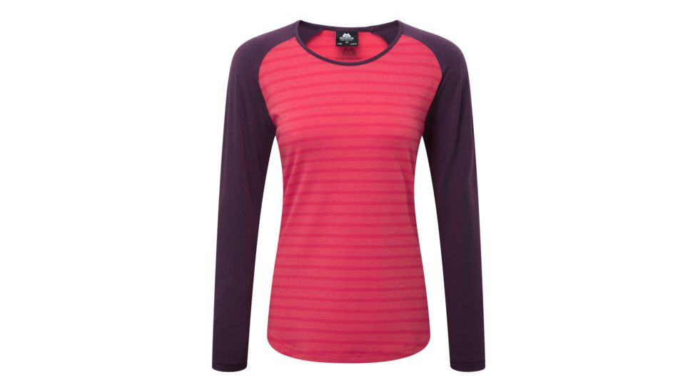 Mountain Equipment Redline  LS Tee - Womens, Vpink Str/Blackberry, 8 ME-001637 Vpink Str/Blackberry 8 NA