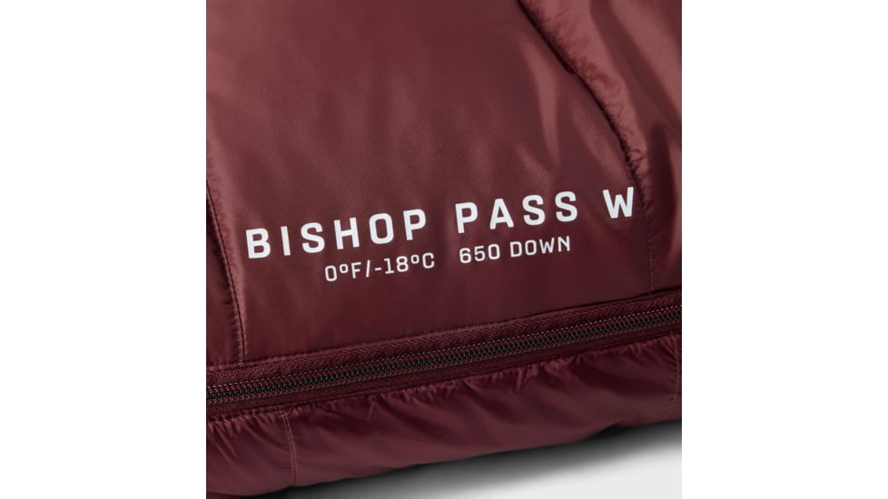 Mountain Hardwear Bishop Pass W 0F/-18C Sleeping Bag - Women's, Washed Raisin, LNGxRH, 2105592-629-LNGxRH