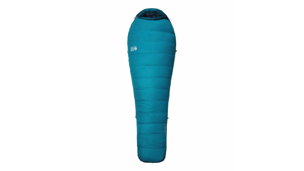 Mountain Hardwear BishopPass W15F/-9C Sleeping Bag, Right Hand, Vivid Teal, Regular, 1917001345-Vivid Teal-REG-RH