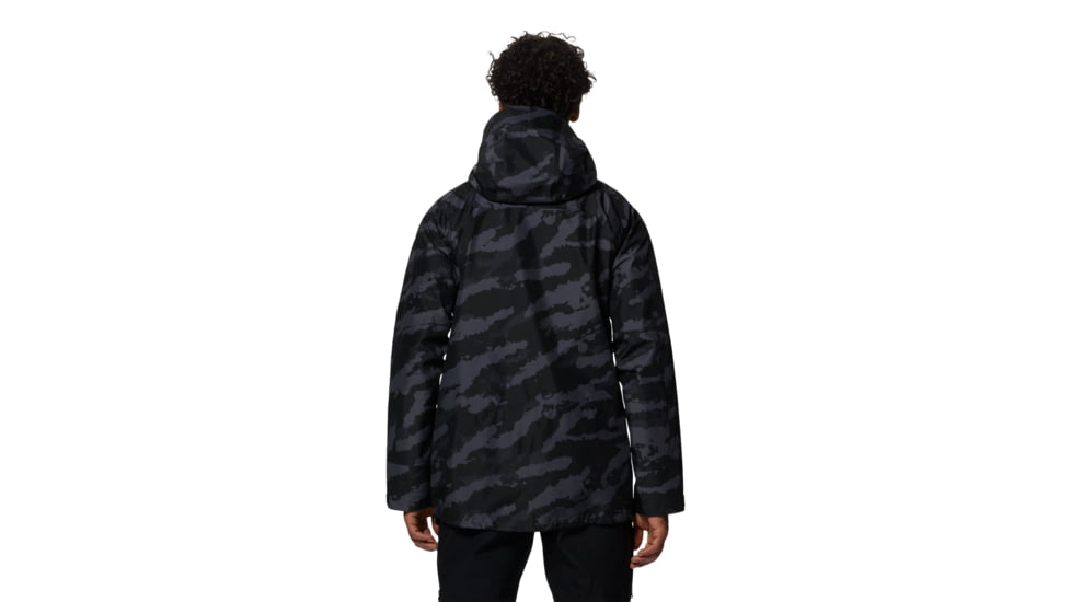 Mountain Hardwear Boundary Ridge Gore Tex Jacket - Mens, Black Brushstro, Large, 1942811090-Black Bru