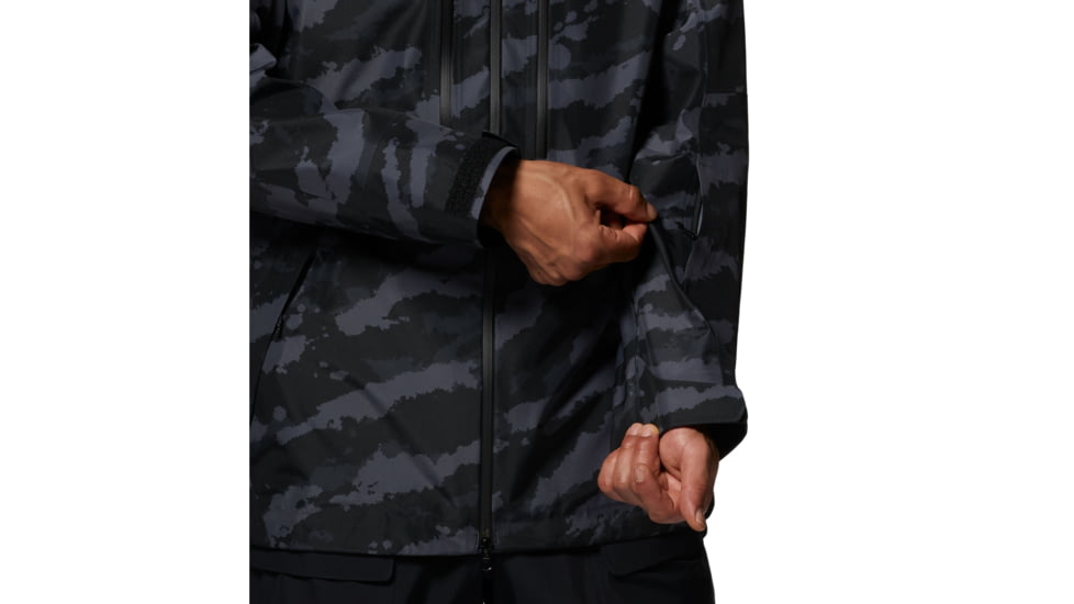 Mountain Hardwear Boundary Ridge Gore Tex Jacket - Mens, Black Brushstro, Large, 1942811090-Black Bru