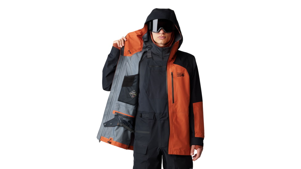Mountain Hardwear Boundary Ridge Gore Tex Jacket - Mens, Raw Carnelian/Black, Large, 2043311859-L