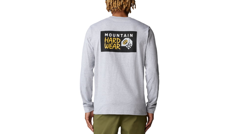 Mountain Hardwear Box Logo Long Sleeve Shirt - Men's, Hardwear Grey Heather, XL, 2142581-057-XL