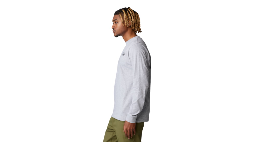 Mountain Hardwear Box Logo Long Sleeve Shirt - Men's, Hardwear Grey Heather, XL, 2142581-057-XL