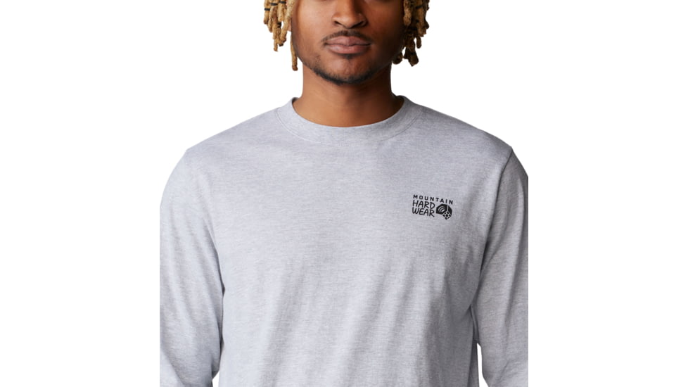 Mountain Hardwear Box Logo Long Sleeve Shirt - Men's, Hardwear Grey Heather, XL, 2142581-057-XL