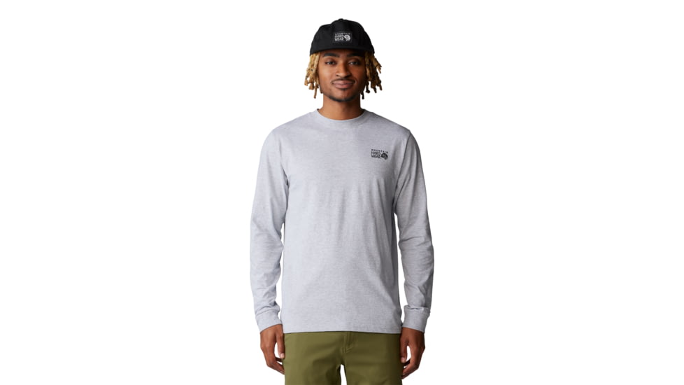Mountain Hardwear Box Logo Long Sleeve Shirt - Men's, Hardwear Grey Heather, XL, 2142581-057-XL