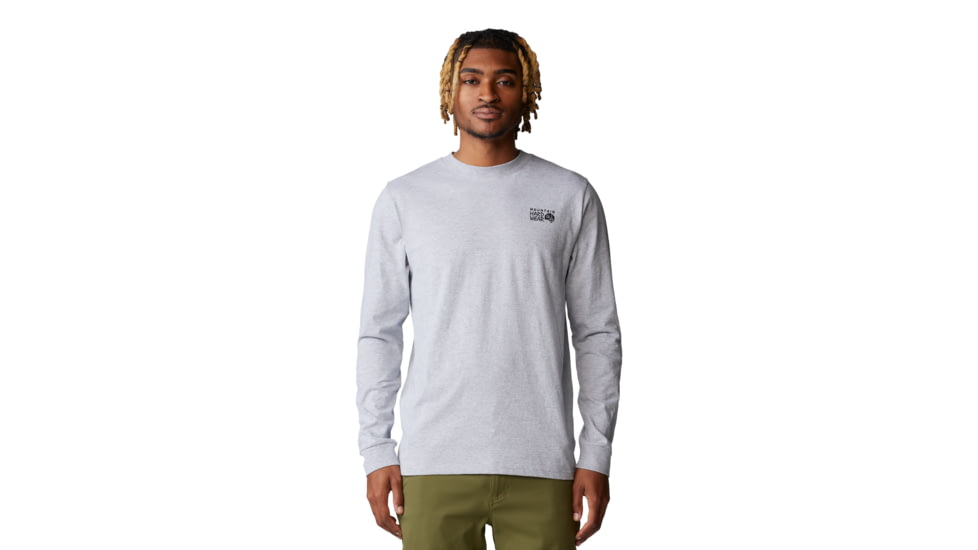 Mountain Hardwear Box Logo Long Sleeve Shirt - Men's, Hardwear Grey Heather, XL, 2142581-057-XL