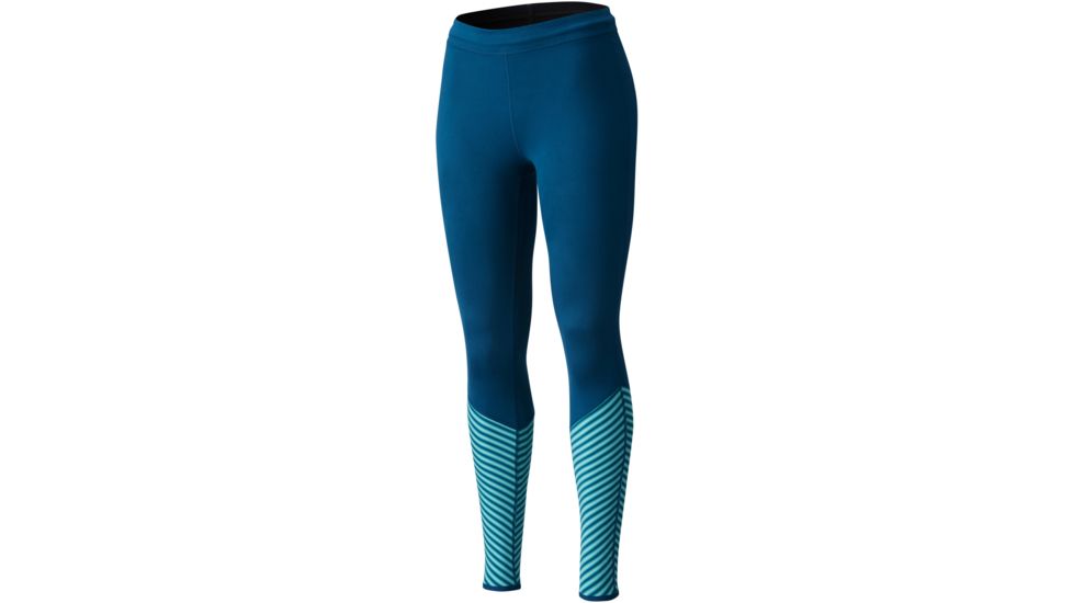 Mountain Hardwear Butterlicious Stripe Tight - Women's-Dark River-Short Inseam-Large