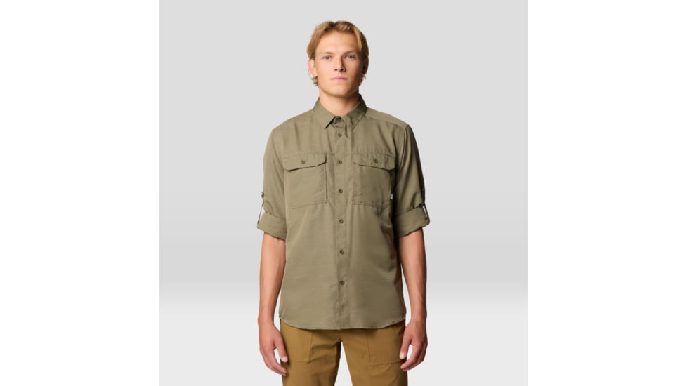 Mountain Hardwear Canyon Extended Long Sleeve Shirt - Mens, Stone Green, S, 190423047321