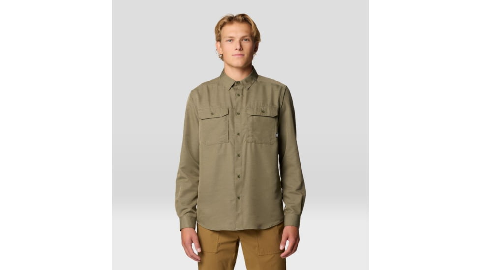 Mountain Hardwear Canyon Extended Long Sleeve Shirt - Mens, Stone Green, S, 190423047321