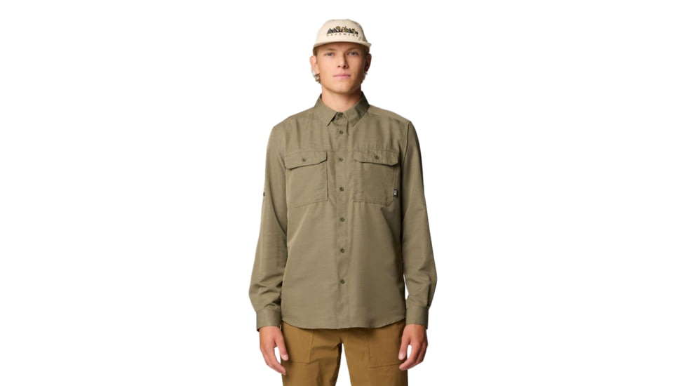 Mountain Hardwear Canyon Extended Long Sleeve Shirt - Mens, Stone Green, S, 190423047321