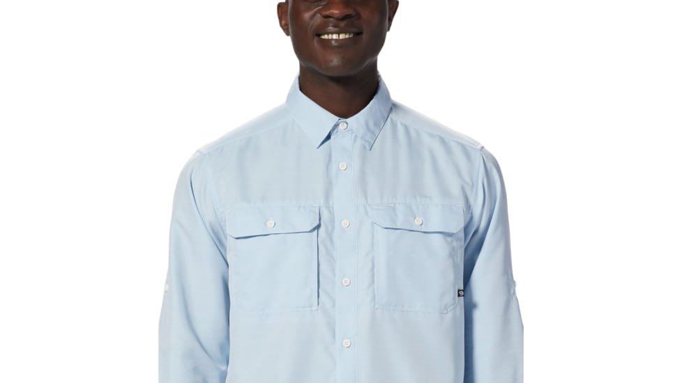 Mountain Hardwear Canyon Long Sleeve Shirt - Mens, Blue Chambray, Extra Large, 1648751453-XL