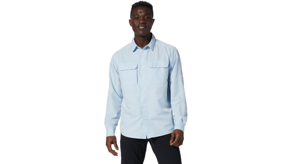 Mountain Hardwear Canyon Long Sleeve Shirt - Mens, Blue Chambray, Extra Large, 1648751453-XL