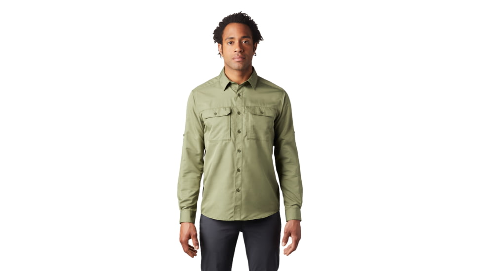 Mountain Hardwear Canyon Long Sleeve Shirt - Men's, Dark Army, Large, OM7043304-L