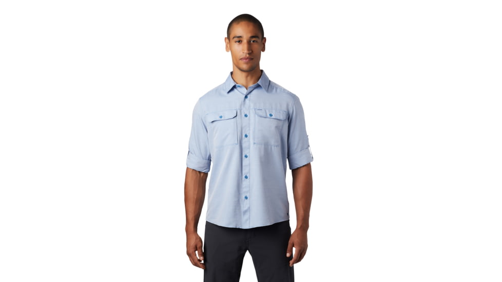 Mountain Hardwear Canyon Long Sleeve Shirt - Men's, Deep Lake, Medium, OM7043451-M