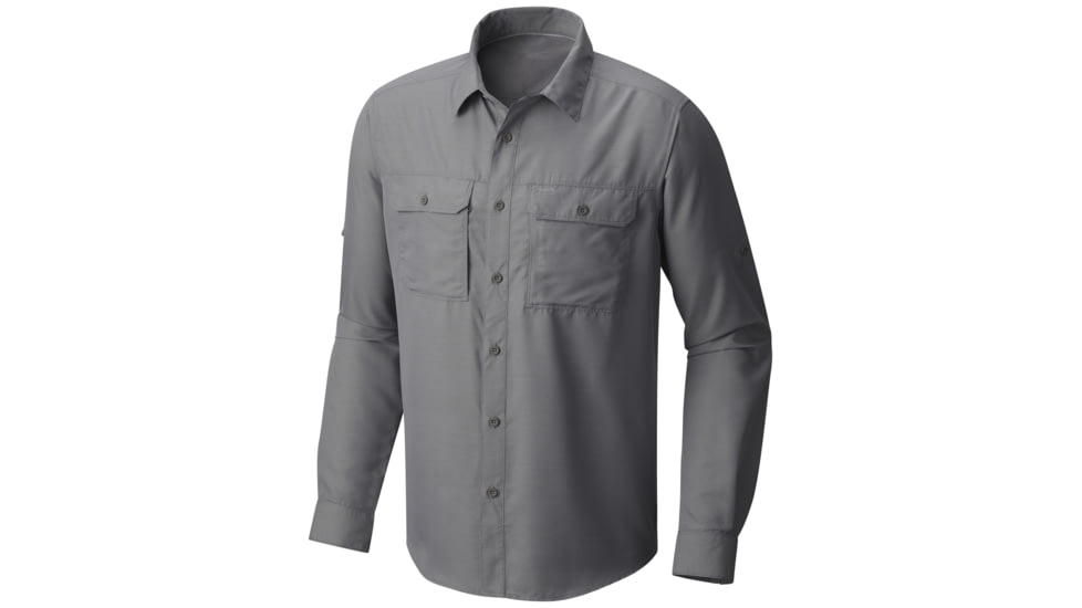 Mountain Hardwear Canyon Long Sleeve Shirt - Men's, Manta Grey, Large, OM7043073-L