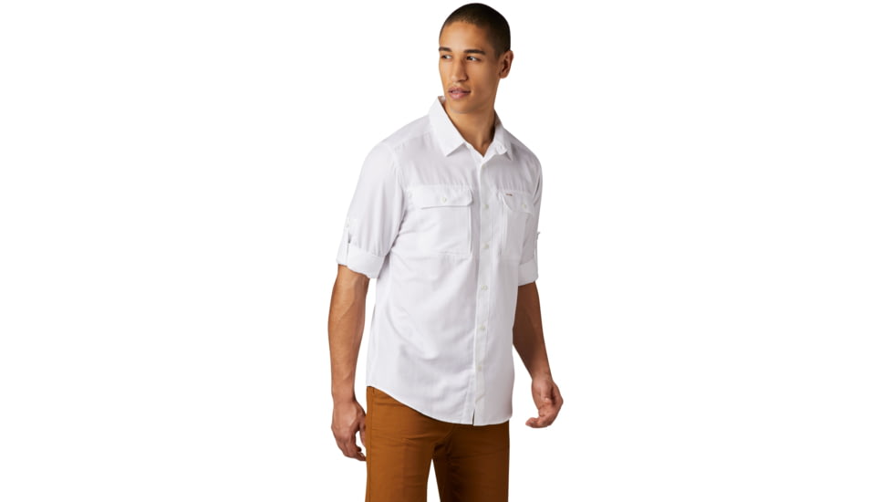Mountain Hardwear Canyon Long Sleeve Shirt - Mens, White, Extra Large, 1648751100-XL