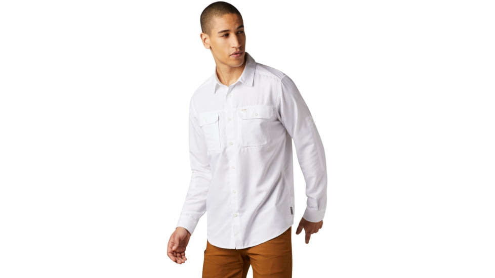 Mountain Hardwear Canyon Long Sleeve Shirt - Mens, White, Extra Large, 1648751100-XL