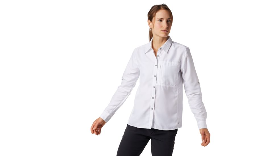 Mountain Hardwear Canyon Long Sleeve Shirt - Womens, White, Medium, 1648531100-M