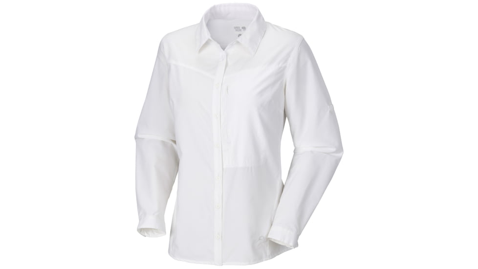 Mountain Hardwear Canyon Long Sleeve Shirt - Womens-White-Large (Clearance)
