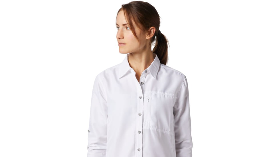 Mountain Hardwear Canyon Long Sleeve Shirt - Womens-White-X-Large