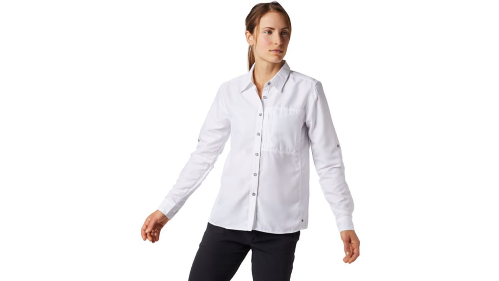 Mountain Hardwear Canyon Long Sleeve Shirt - Womens-White-X-Large