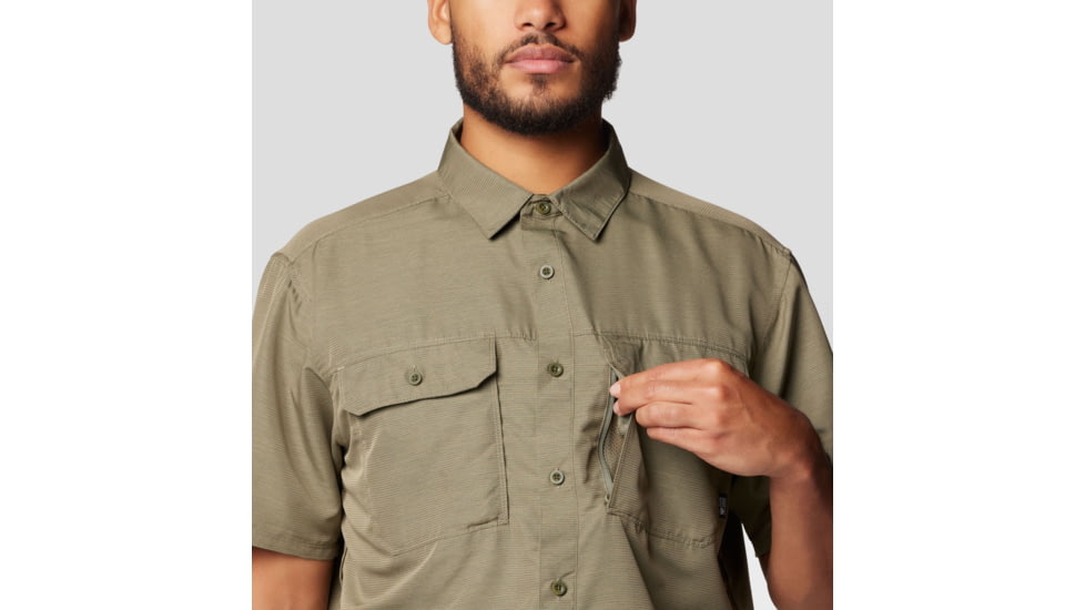 Mountain Hardwear Canyon Short Sleeve - Men's, Stone Green, M, 2110231-397-M
