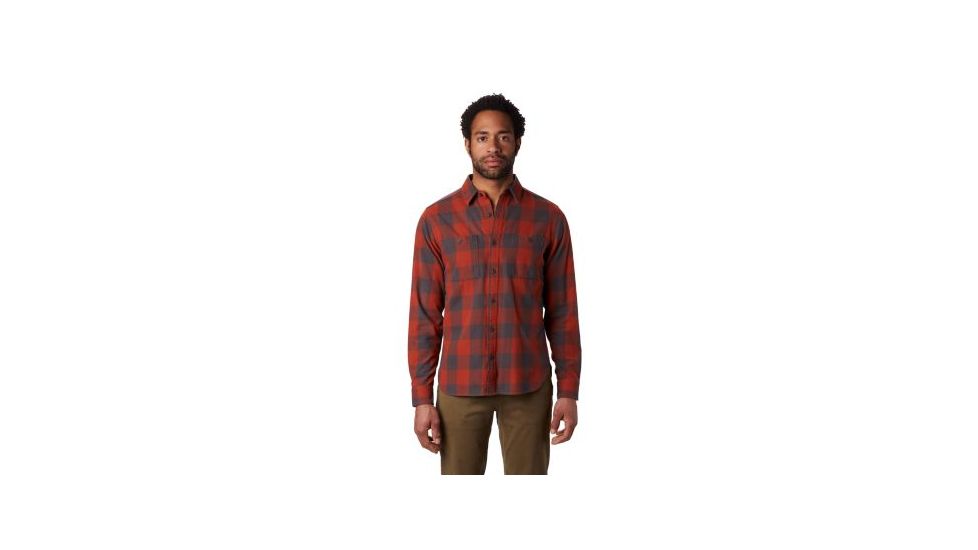 Mountain Hardwear Catalyst Edge Long Sleeve Shirt - Mens, Rusted, Large, 1851101801-L
