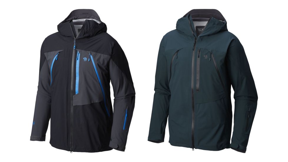 Mountain Hardwear CloudSeeker Ski Shell Jacket - Men's, Black, Blue Spruce
