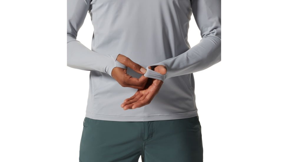 Mountain Hardwear Crater Lake Long Sleeve Hoody - Men's, Glacial, M, 1982411-097-M