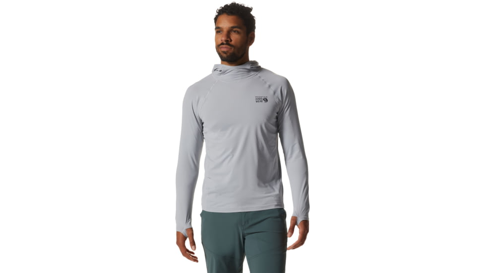 Mountain Hardwear Crater Lake Long Sleeve Hoody - Men's, Glacial, M, 1982411-097-M