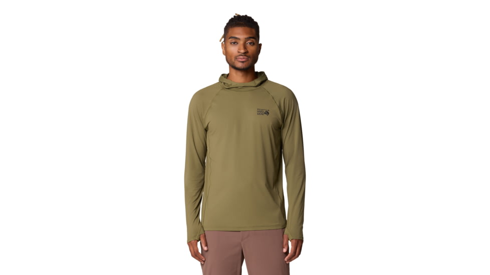 Mountain Hardwear Crater Lake Long Sleeve Hoody - Men's, Combat Green, XL, 1982411-353-XL