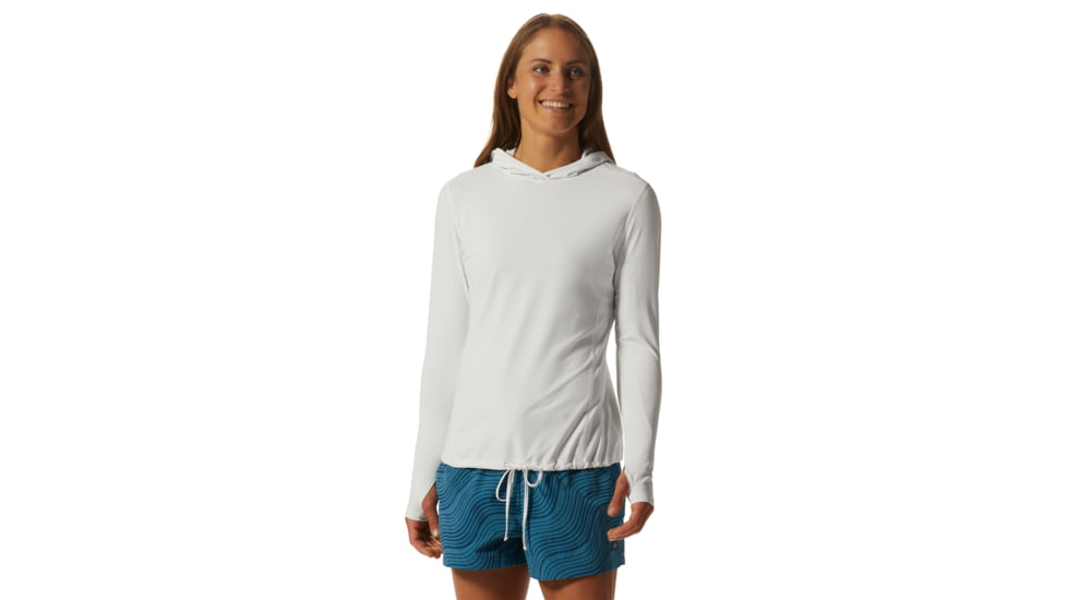 Mountain Hardwear Crater Lake Long Sleeve Hoody - Women's, Fogbank, S, 1829681-102-S