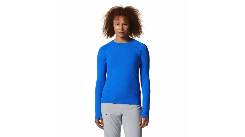 Mountain Hardwear Crater Lake Long Sleeve Top - Womens, Bright Island Blue, Small, 1982721409-B-S
