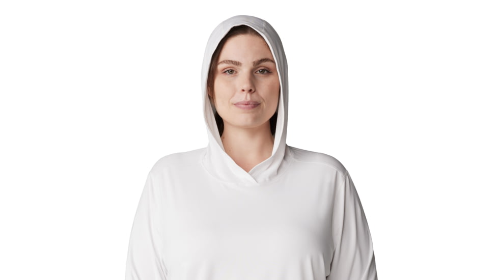 Mountain Hardwear Crater Lake LS Hoody - Women's Extended, Fogbank, 1X, 1829682-102-1X