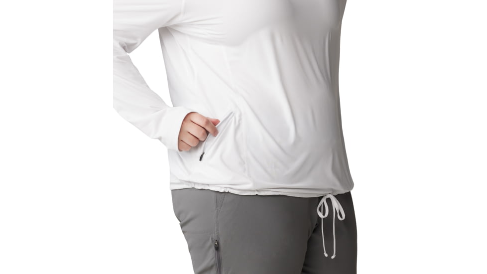 Mountain Hardwear Crater Lake LS Hoody - Women's Extended, Fogbank, 1X, 1829682-102-1X