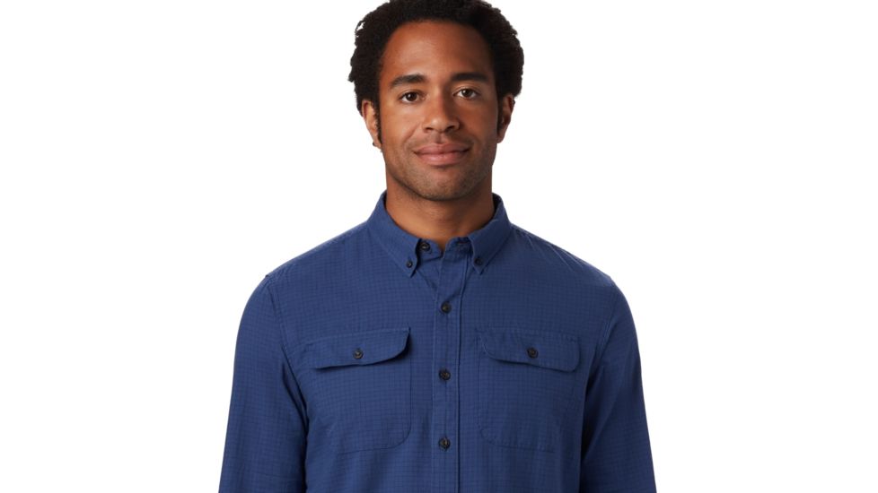 Mountain Hardwear Crystal Valley Long Sleeve Shirt - Mens, Better Blue, Small, 1879061452-S