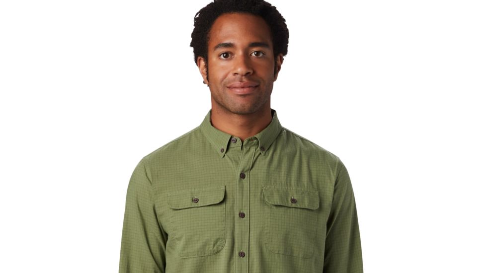 Mountain Hardwear Crystal Valley Long Sleeve Shirt - Mens, Field, Small, 1879061354-S