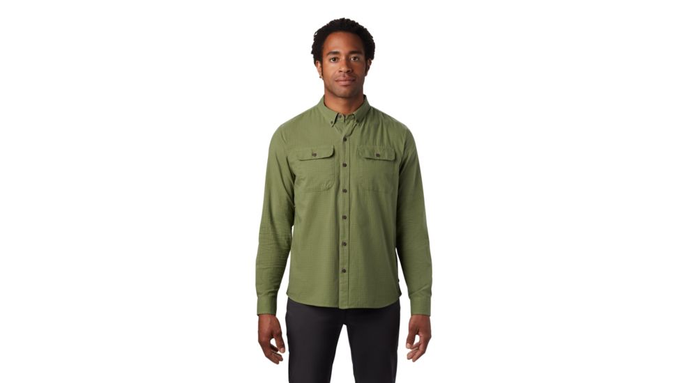 Mountain Hardwear Crystal Valley Long Sleeve Shirt - Mens, Field, Small, 1879061354-S