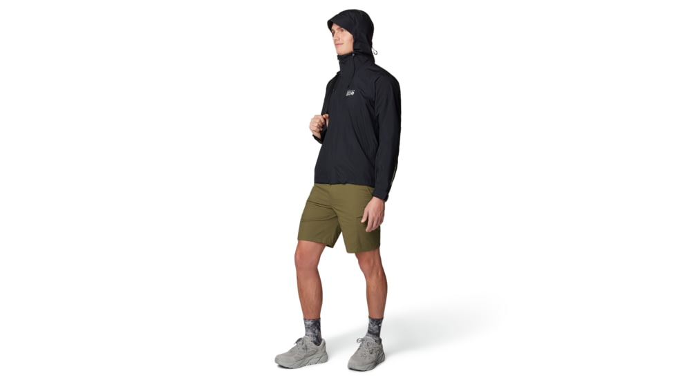 Mountain Hardwear Dry Times Hooded Jacket - Mens, Black, XXL, 190423024940