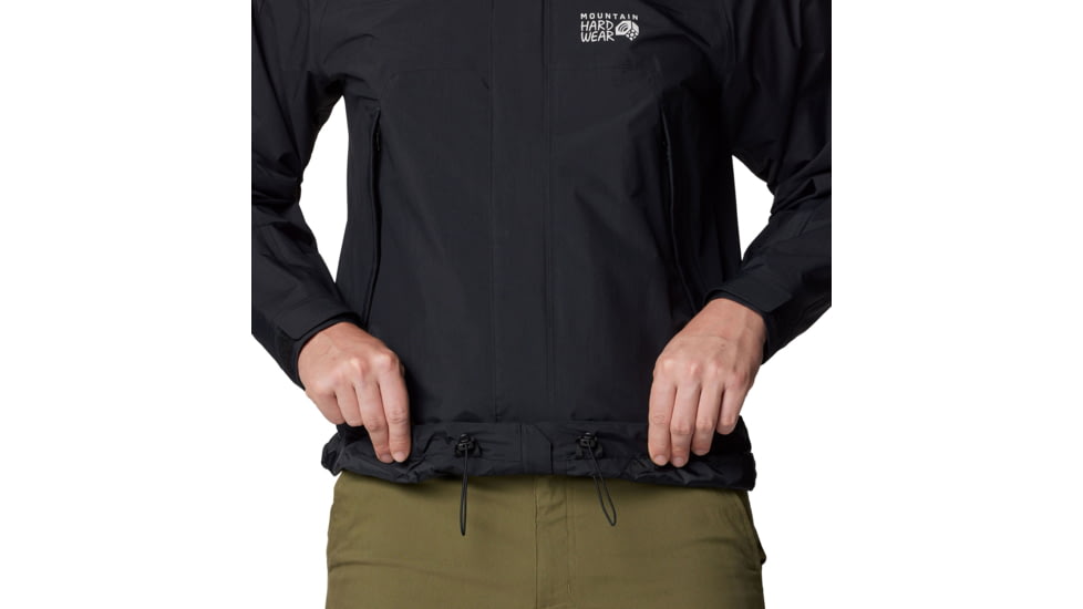 Mountain Hardwear Dry Times Hooded Jacket - Mens, Black, XXL, 190423024940