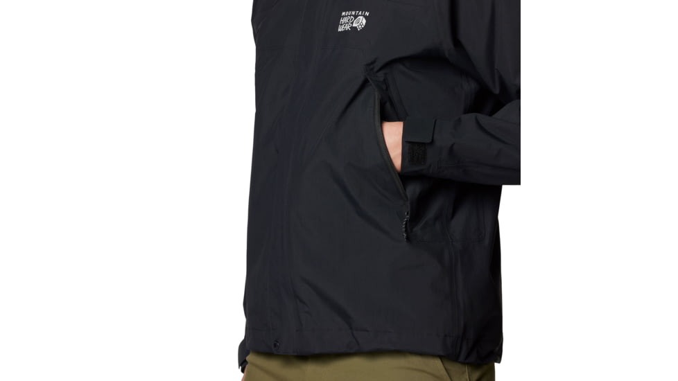 Mountain Hardwear Dry Times Hooded Jacket - Mens, Black, XXL, 190423024940