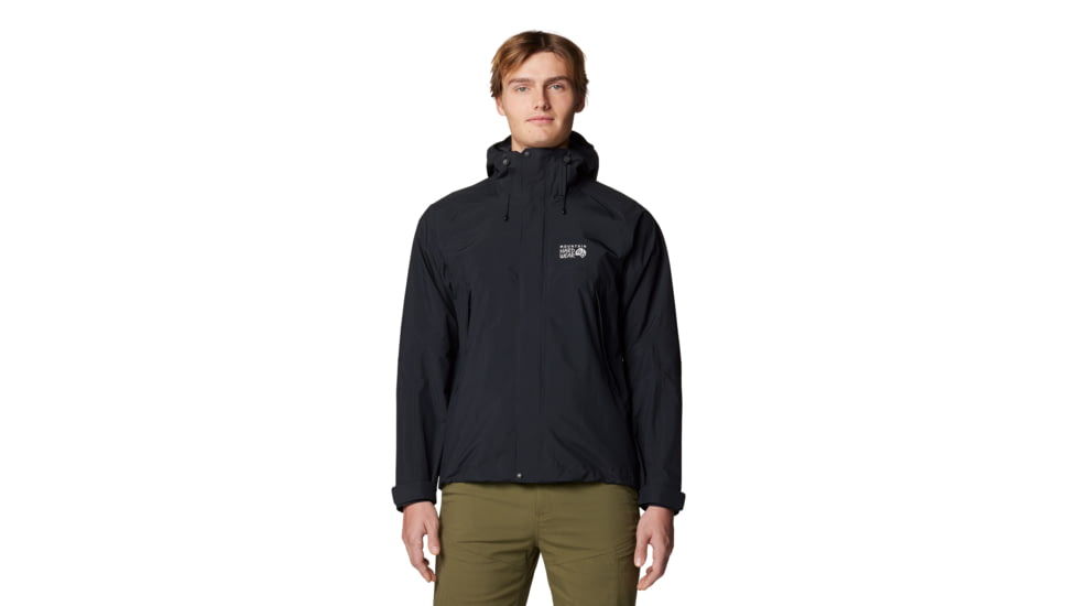 Mountain Hardwear Dry Times Hooded Jacket - Mens, Black, XXL, 190423024940