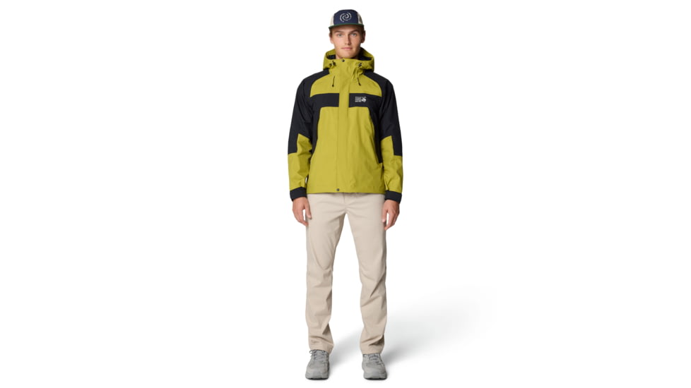 Mountain Hardwear Dry Times Hooded Jacket - Mens, Moon Moss/Black, XL, 190423024889