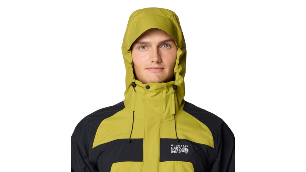 Mountain Hardwear Dry Times Hooded Jacket - Mens, Moon Moss/Black, XL, 190423024889